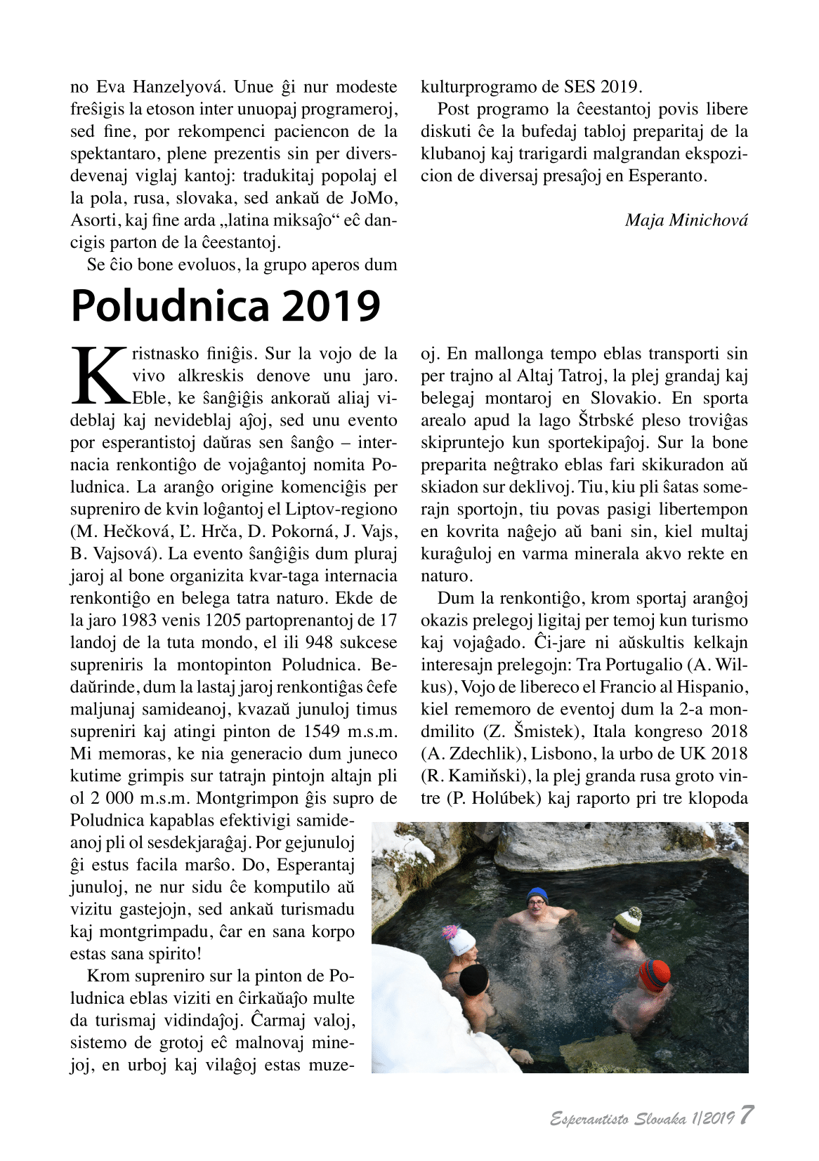 Esperantisto Slovaka, 2019/1